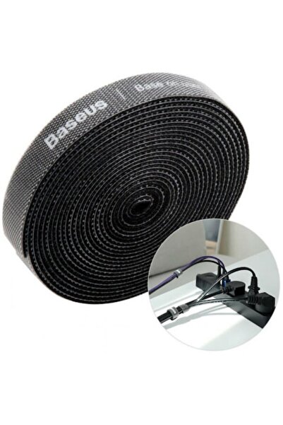 Baseus Bandă organizatoare de cabluri cu velcro, 3 m, neagră
