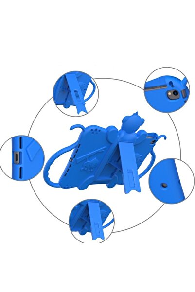 OEM Silicone case for Apple iPad Air 3 with attached strap and tablet stand - Blue