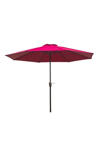 GOLD MARKET Round patio/garden umbrella, 2.70 m diameter, tilt, crank, red