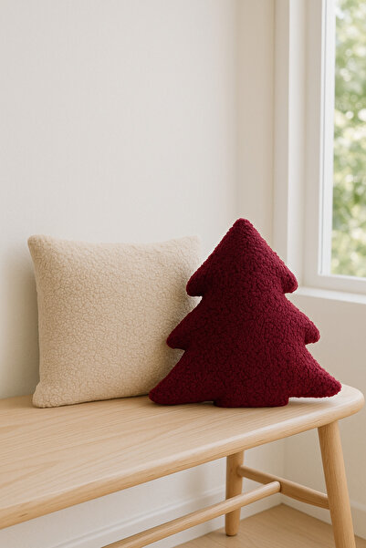 EYPRICH Teddy Decorative Inner-Filled Cushion and Pine Tree Pillow