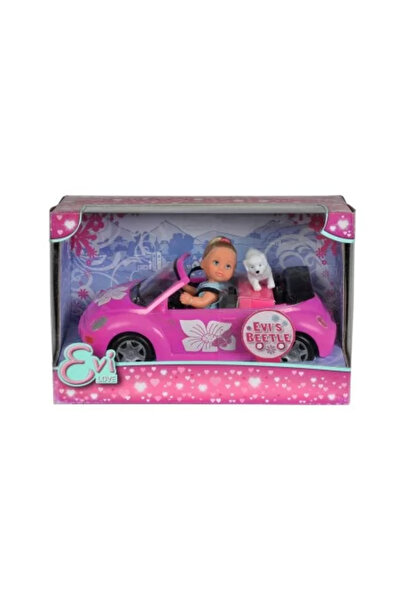 Steffi Love Bábika Evi s autom Beetle a šteniatkom