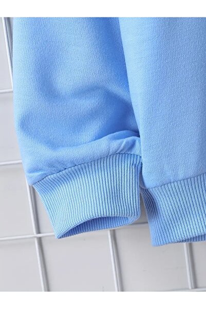 buendiakids Kız\Erkek Çocuk Bebemavi-Siyah/My Little Soda Pop Baskılı Bisiklet Yaka Eşofman Takımı