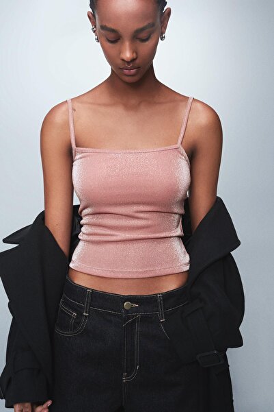 Bershka Metalik iplik askılı top