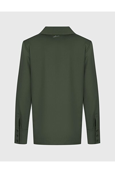 İLVİ Serya Green Padded Women's Shirt