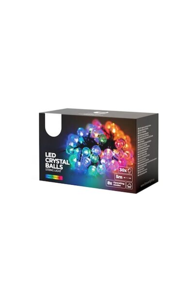 OEM Ghirlandă decorativă cu LED-uri de 5 m, 30 de becuri, 230V, multicoloră, ...