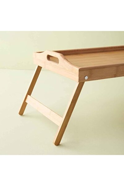 STOREMAX Folding Bamboo Bed Tray with Legs – Wooden Laptop Stand, Book Readin...