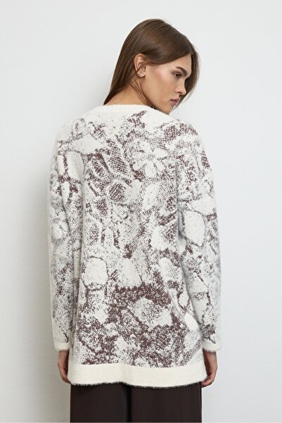 QANU Πλεκτό πουλόβερ Angora Λευκό