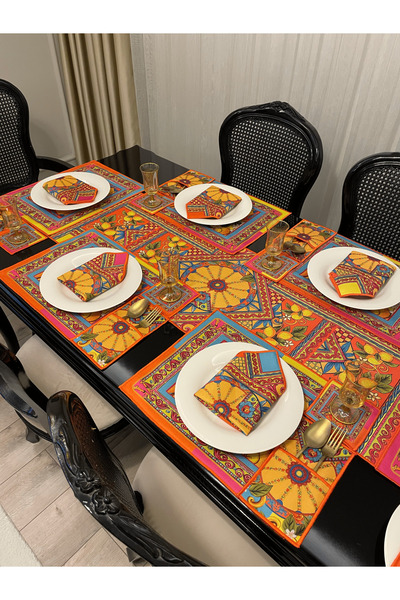 Daniel Home Design Premium |   Royal Ortigia Series – 25 Piece American Dining Set & Table Runner – for 6 People