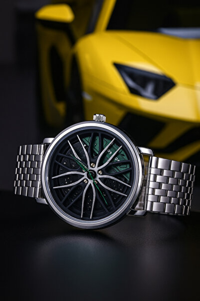 G Sport POLO İkonik Araba JANT Modeli Metal Ayarlanabilir Kordon Erkek Kol Saati