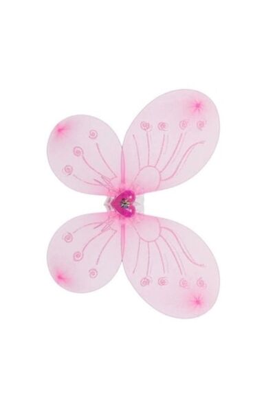 OEM Costum pentru copii cu închidere elastică - Aripi de fluture roz cu inimă