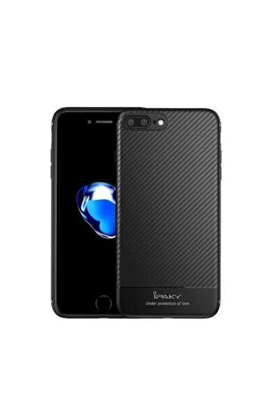 SOHO Carcasă IPAKY din fibră de carbon pentru Apple iPhone 7 Plus - Neagră