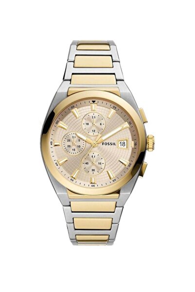 Fossil ساعة رجالية أنالوج بسوار معدني مطلي بالذهب - FS5796