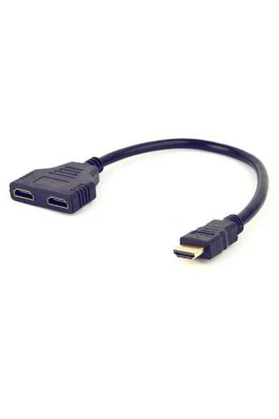 OEM Cablu HDMI mascul la 2 HDMI mamă, 20 cm, negru - pentru conexiuni multiple