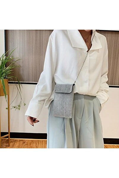 LADİJİTAL BASKI ÇÖZÜMLERİ حقيبة كلاتش مرصعة بالأحجار اللامعة للنساء، محفظة هاتف للنساء