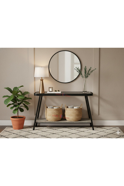 private house طاولة كونسول مدخل المنزل 120-40-80 سم سطح زجاجي