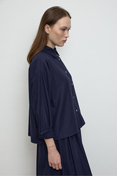 QANU Lady Shirt Navy Blue