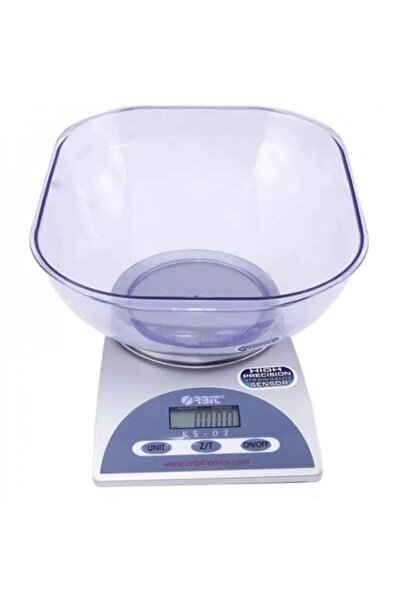 Orbit ميزان مطبخ إلكتروني متعدد الأغراض - فضي وشفاف - KS-02