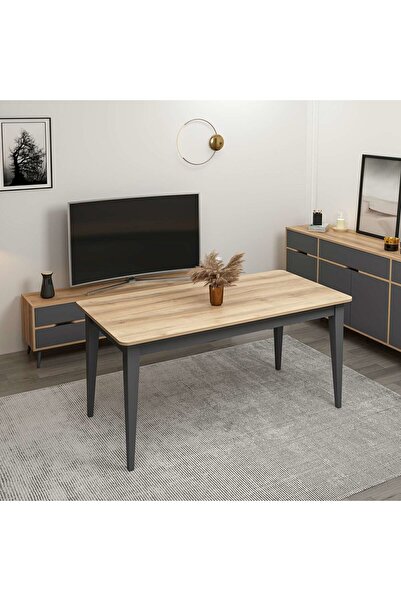 Minar Elina Açılır Yemek Masası - Dore/Antrasit