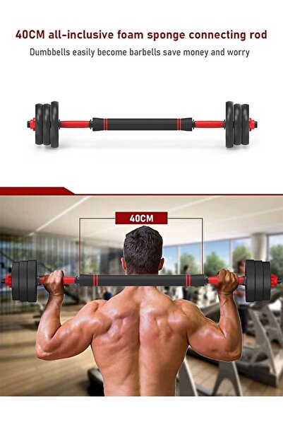 abi rasak 50kg 3 in 1 Adjustable Dumbbell Set with Extension Bar for Women and Men (50kg)