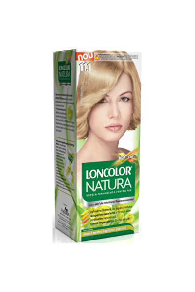 Loncolor Vopsea de păr permanentă Natura 11.1 Blond deschis cenușiu, 100 ml