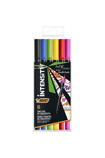 Bic Set of 6 dual-tip coloring markers Intensity, Intense