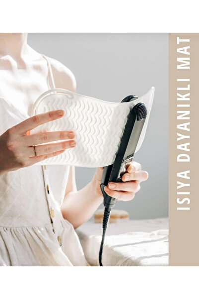 LSM GROUP Heat Resistant Silicone Flat Iron, Tongs, Ironing Mat