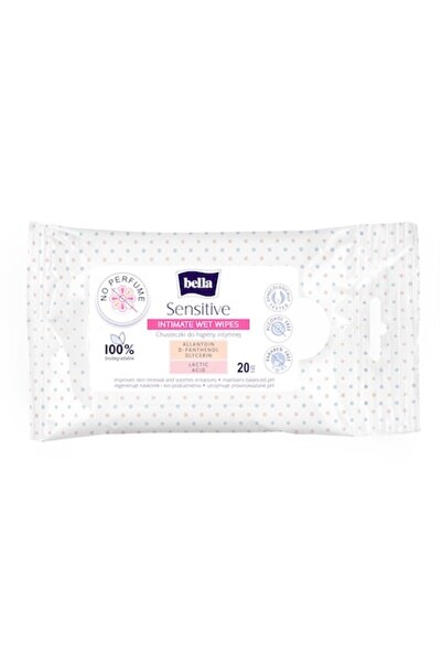 Bella Sensitive intimate wipes, 20 pcs