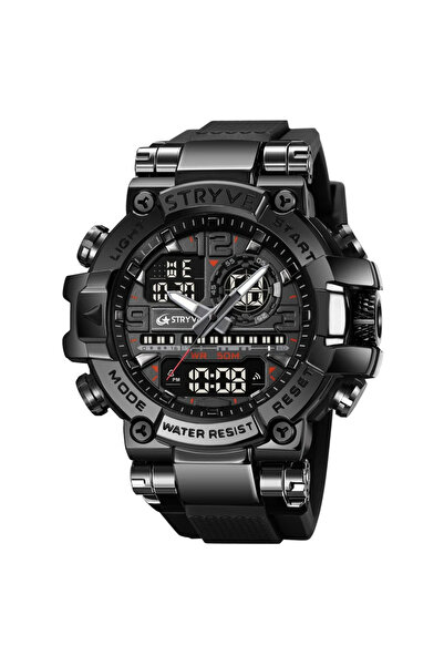 STRYVE Ceas de mână bărbătesc cuarț digital analogic militar 5 ATM sport la m...