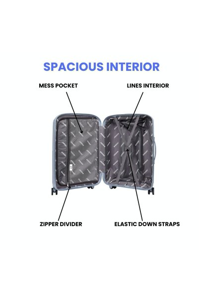 BRITISH TOURISTER Hard Side Spinner Luggage Small 20" - Grey Blue