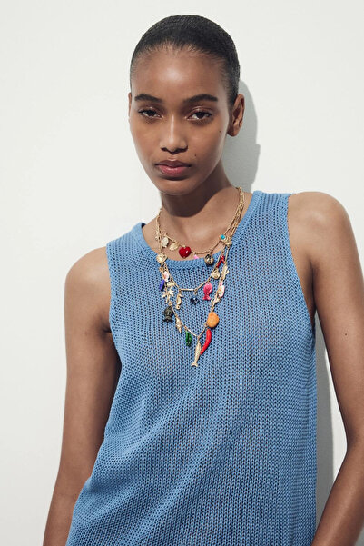 Duera Çoklu Charmlı Kolye