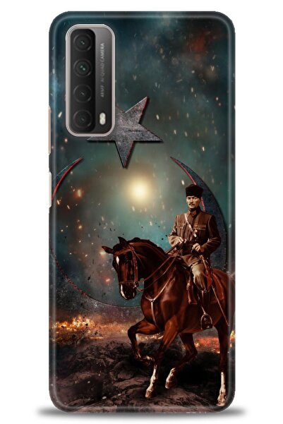 Rulet Aksesuar حافظة متوافقة مع هاتف هواوي بي سمارت 2021 HD مطبوع + واقي شاشة...