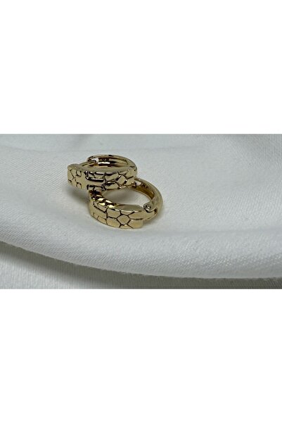 all mine Patterned Steel Hoop Earrings Xp