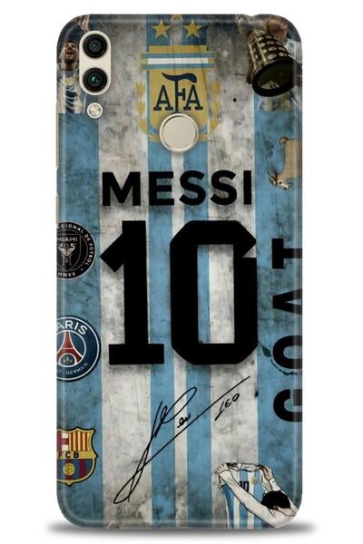 Rulet Aksesuar غطاء متوافق مع هاتف هواوي هونر 8C HD مطبوع - غطاء سيليكون بتصم...