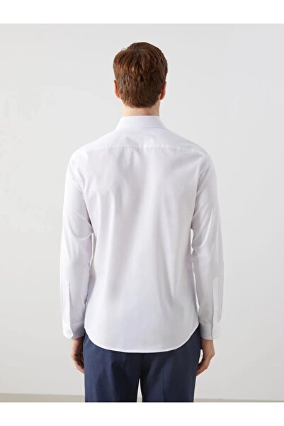 LC Waikiki LCWAIKIKI Formal Slim Fit Uzun Kollu Gabardin Erkek Gömlek-9