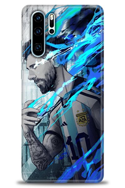 Rulet Aksesuar غطاء متوافق مع هاتف هواوي P30 Pro HD مطبوع - غطاء سيليكون بتصم...