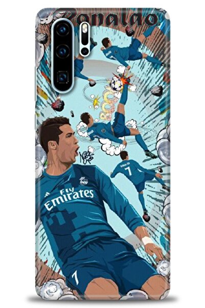 Rulet Aksesuar غطاء متوافق مع هاتف هواوي P30 Pro HD مطبوع - غطاء سيليكون بتصم...