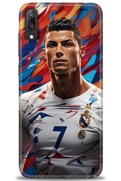 Rulet Aksesuar غطاء متوافق مع هاتف هواوي Y7 برايم 2019 HD مطبوع - غطاء سيليكو...