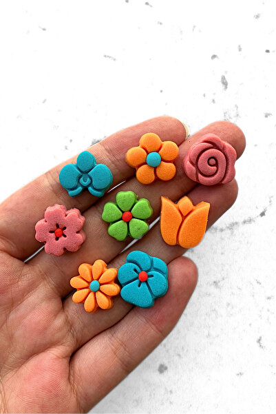 WE3D Flower Polymer Clay Ceramic Plasticine Stamp and Mold Set - 1.5cm