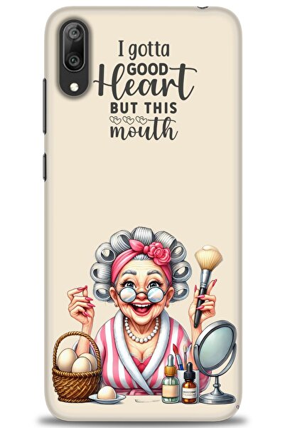 Rulet Aksesuar حافظة متوافقة مع هاتف هواوي Y7 برايم 2019 HD مطبوع + واقي شاشة...