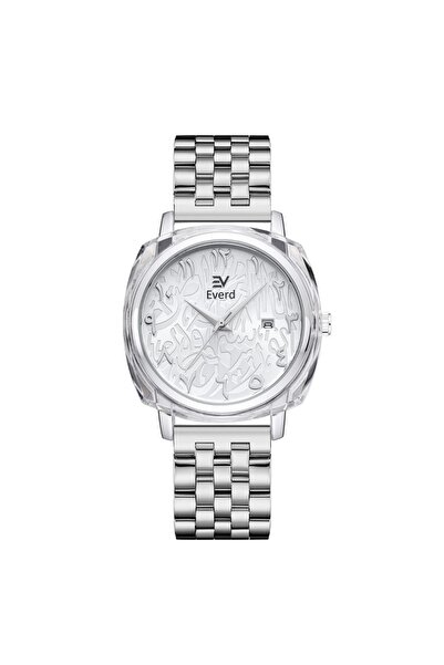 Un ساعة إيفرد الأصلية المصنوعة من ستانلس ستيل عالي الجودة-اللون فضي