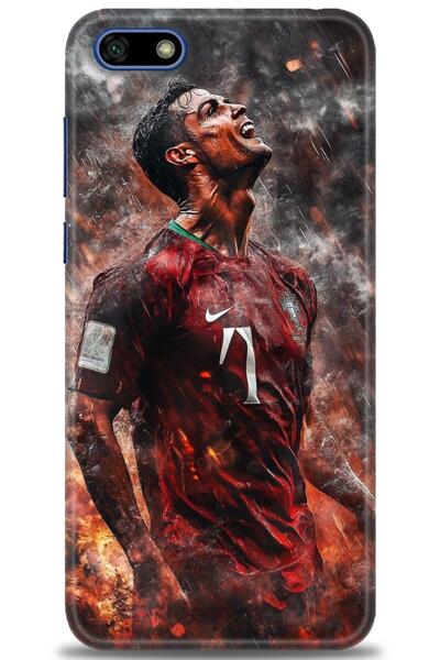 Rulet Aksesuar غطاء متوافق مع هاتف هواوي Y5 2018 HD مطبوع - غطاء سيليكون مصمم...