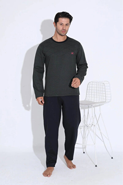 Erdenay Tekstil Long Sleeve Men's Pajama Set