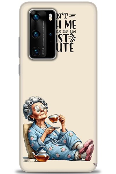 Rulet Aksesuar حافظة متوافقة مع هاتف هواوي P40 Pro HD مطبوع + واقي شاشة سيرام...