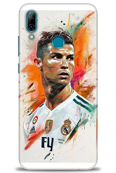 Rulet Aksesuar غطاء متوافق مع هاتف هواوي بي سمارت 2019 HD مطبوع - غطاء سيليكو...