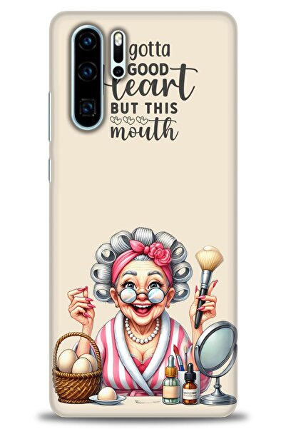 Rulet Aksesuar غطاء متوافق مع هاتف هواوي P30 Pro HD مطبوع - غطاء سيليكون بتصم...