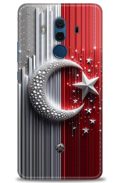 Rulet Aksesuar غطاء متوافق مع هاتف هواوي ميت 10 برو HD مطبوع - غطاء سيليكون م...