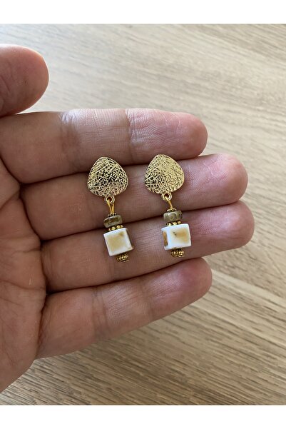 dela otantik Ceramic Beaded Women's Earrings – Handmade Bohemian Dangle Earrings - Colorful Authentic Bijouterie Jewelry