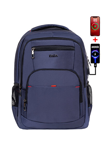Dada Usb Aparatlı Laptop Sırt Çantası 15,6 inç Geniş İç Hacim Darbe Emici Kor...