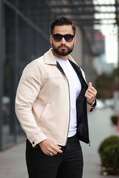 LUMAST Basic Rahat Polo Yaka Süet Ceket