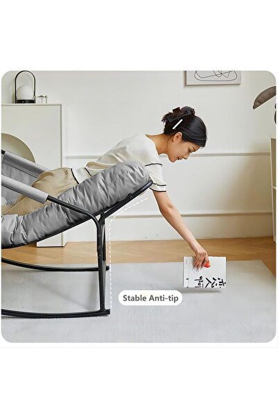 Old_Feller Double Rocker Recliner Chair with/Storage & Cushion - Indoor/Outdoor Lounge Chair for Patio/Garden